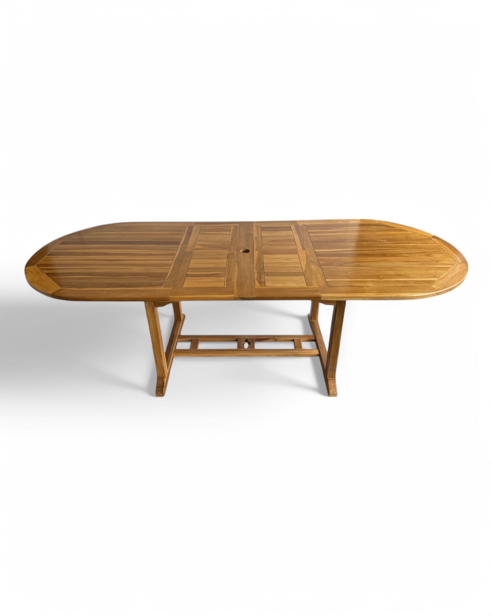 Ausziehbarer Teakholz-Gartentisch – Einzigartiges Unikat mit natürlicher Eleganz für Garten, Terrasse und Wintergarten – Teakholz – 180 cm bis 240 cm x 100 cm x 75 cm - FaHome