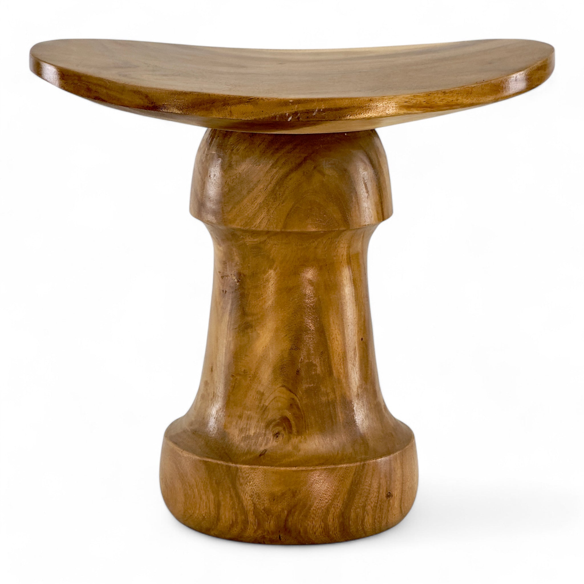 Unique piece: Stool with curved surface made of teak – FaHome
