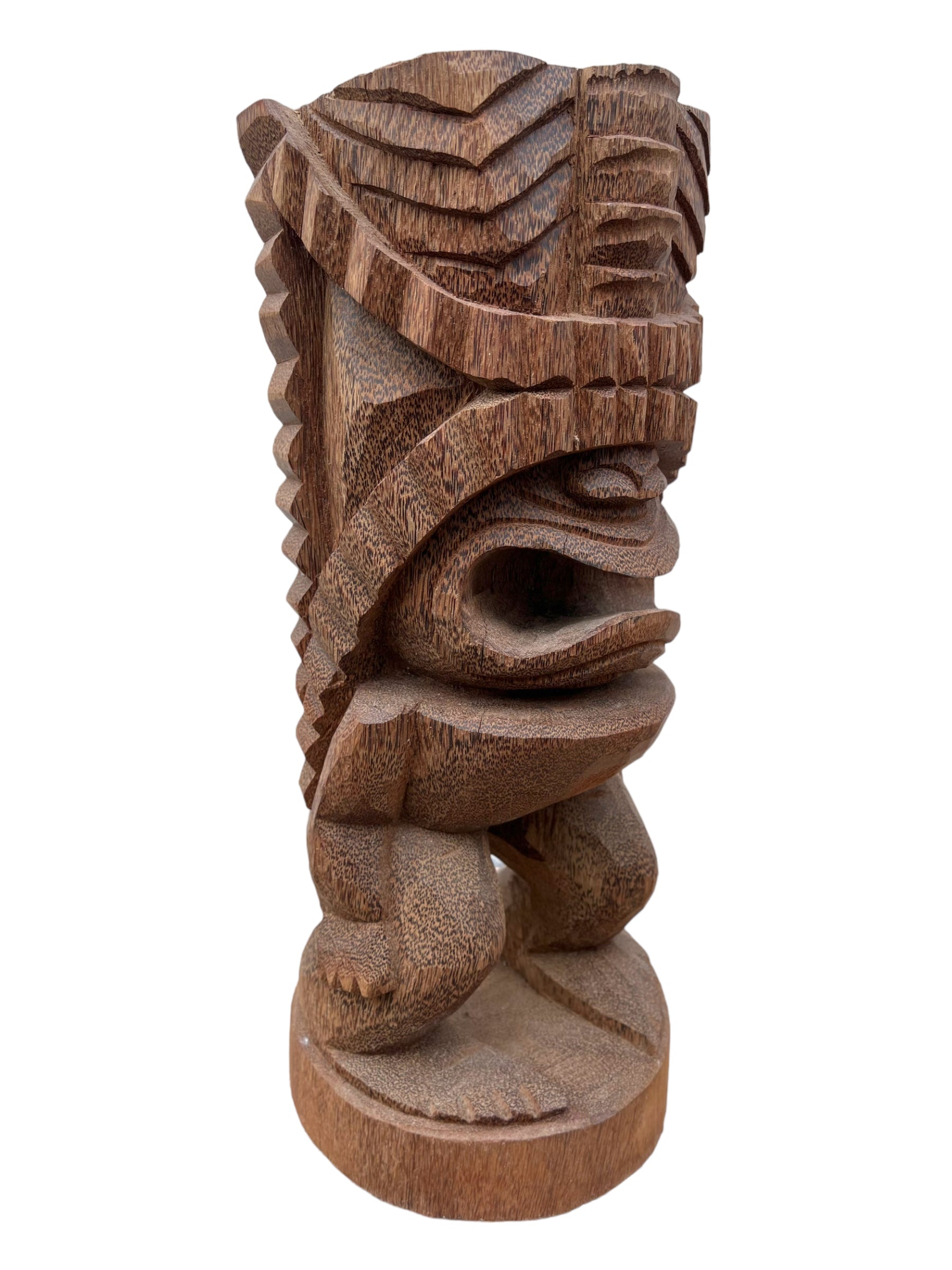 Tiki Figure - Garden Indoor Decoration - Hand-Carved Exotic Sculpture - Palm Wood - 50x19x19 cm
