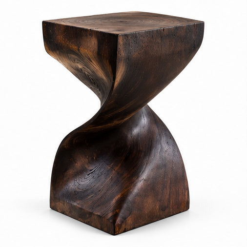 Wooden stool - Noble wooden side table - Wooden stool - Handcrafted wooden side table - 50x28x28cm