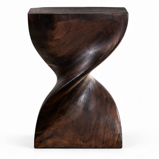 Wooden stool - Noble wooden side table - Wooden stool - Handcrafted wooden side table - 50x28x28cm