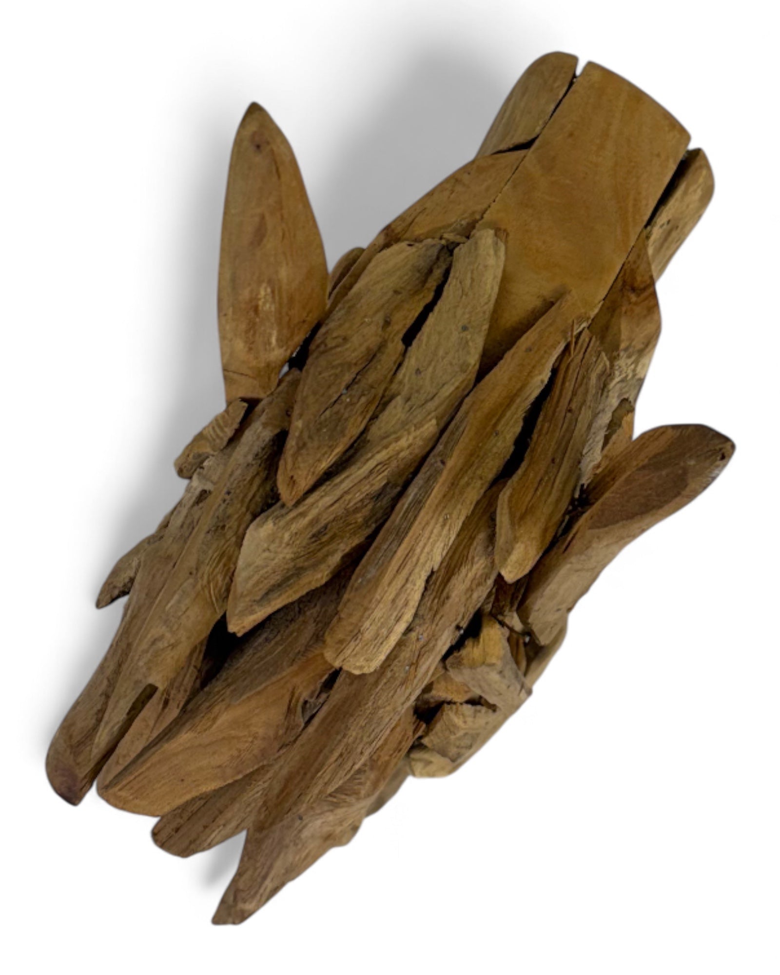 Unique piece: Teak wood horse head sculpture – Handcrafted animal figure made of natural wood for living space & decoration