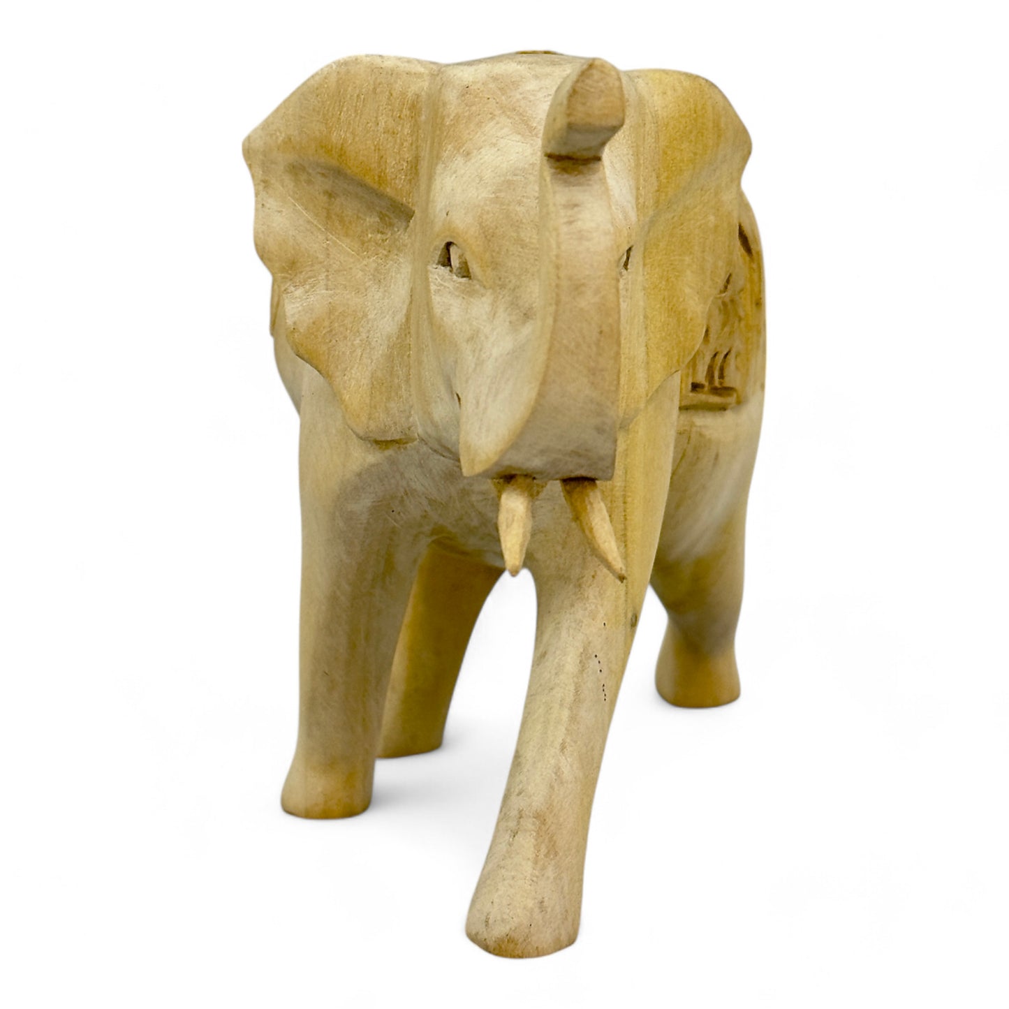 Einzelstück: Handgeschnitzter Elefant aus Holz – Symbol der Weisheit