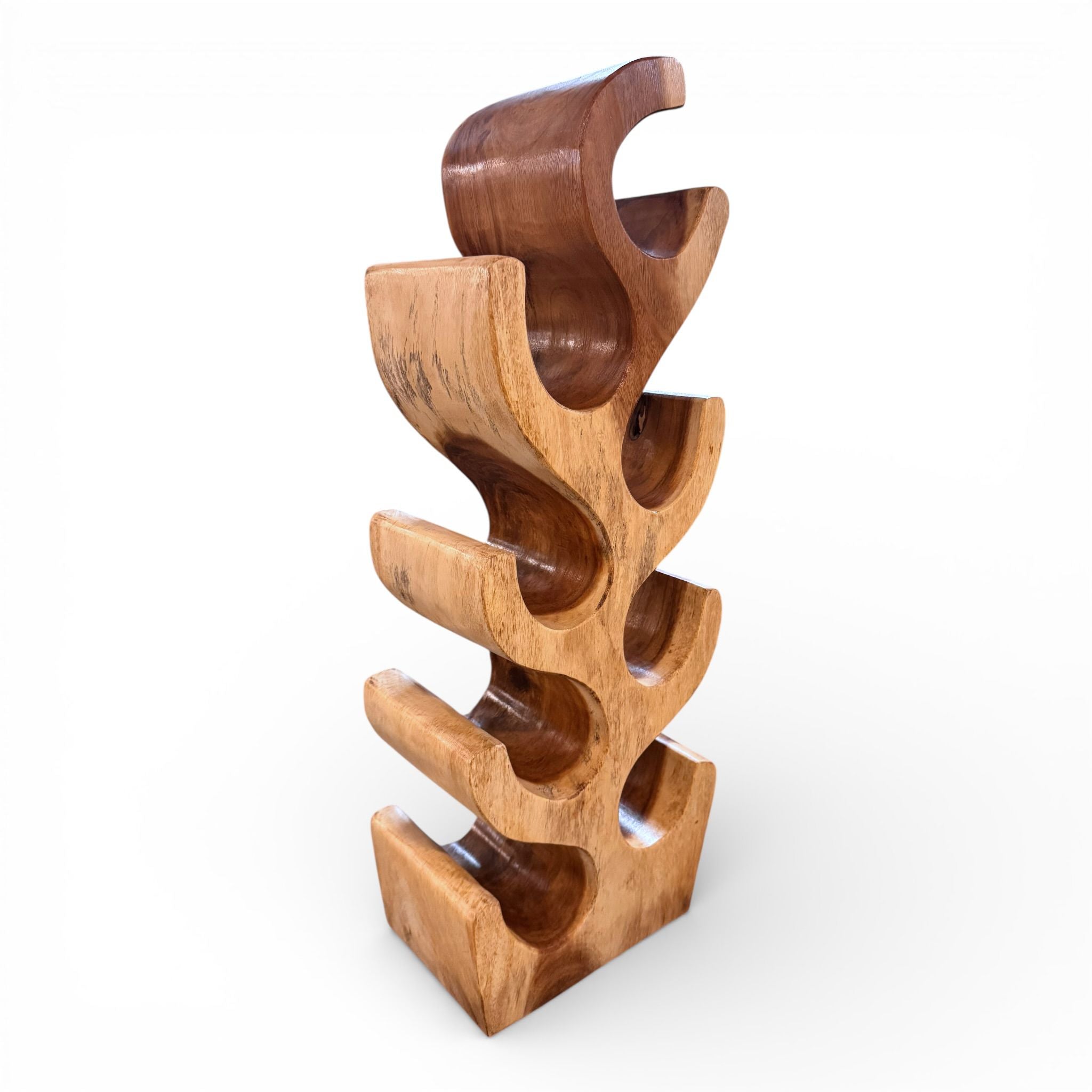 B-Ware: Weinregal Massiv - Küchen Wohnzimmer Deko Weinhalter - Handgefertigt Edel Hochwertig - Tannenform aus Suarholz - 30/50/70/100x27x18 cm (Kopie)