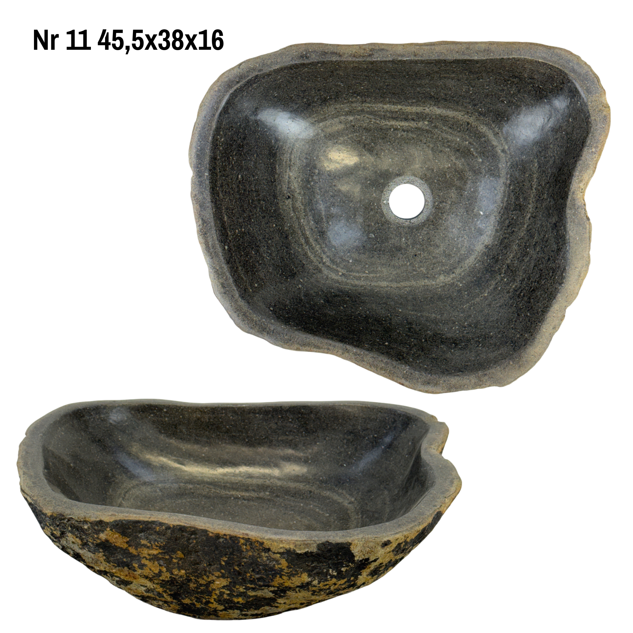 Natural stone washbasin - bathroom toilet countertop washbasin wash bowl - unique - boulder stone solid