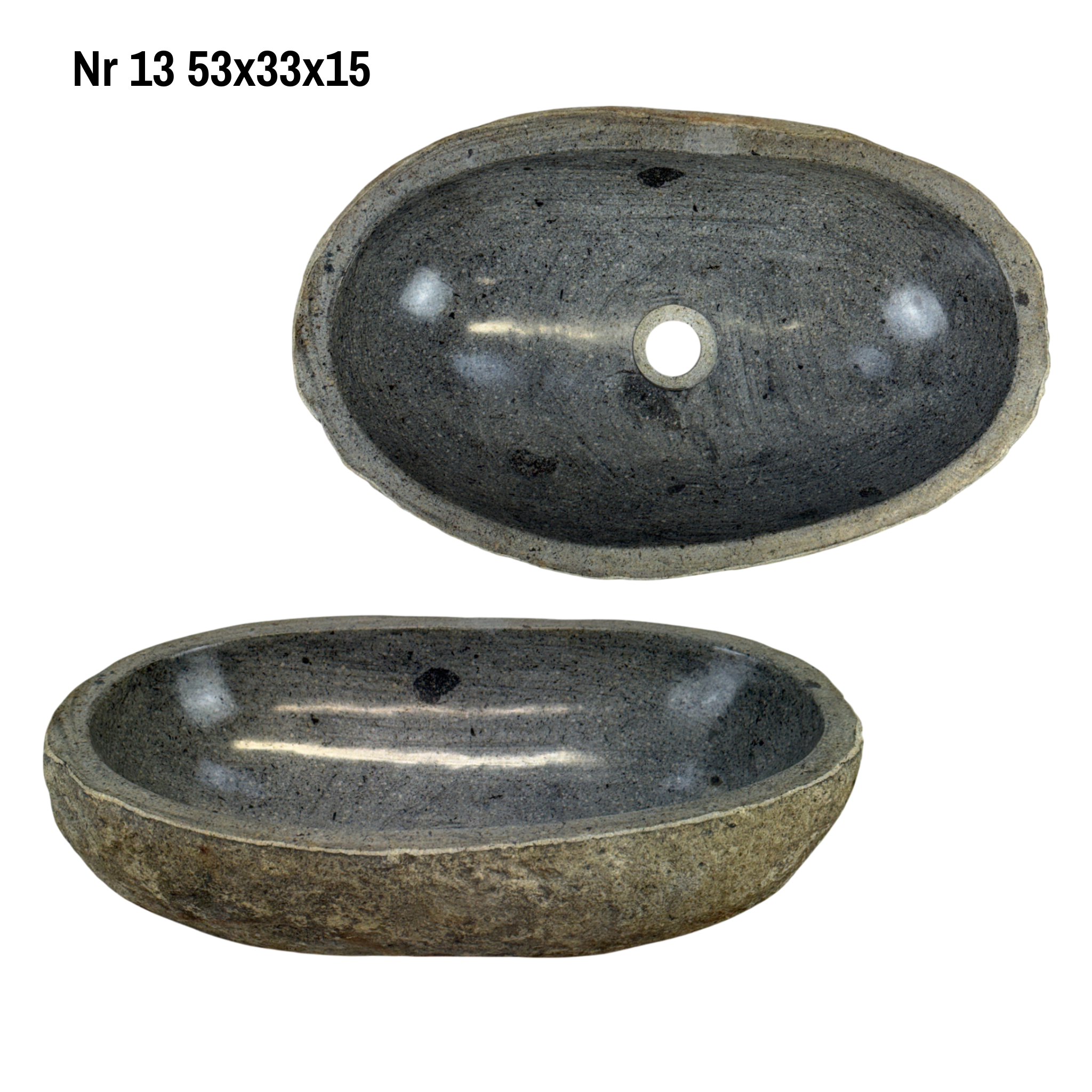 Natural stone washbasin - bathroom toilet countertop washbasin wash bowl - unique - boulder stone solid