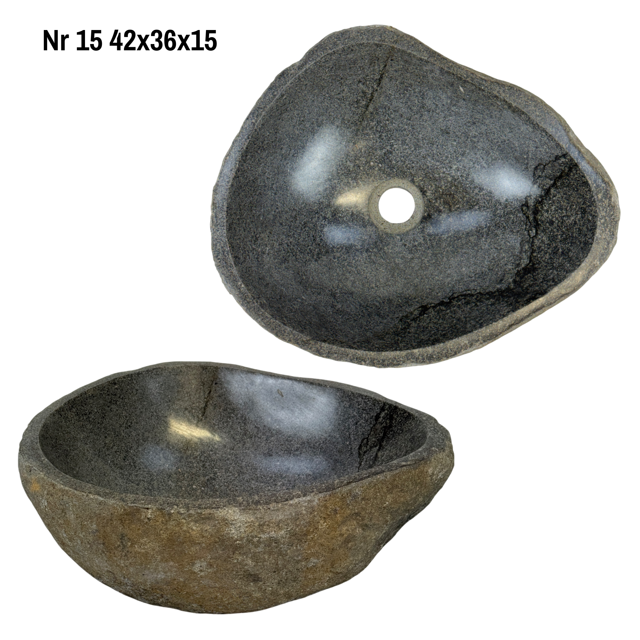 Natural stone washbasin - bathroom toilet countertop washbasin wash bowl - unique - boulder stone solid