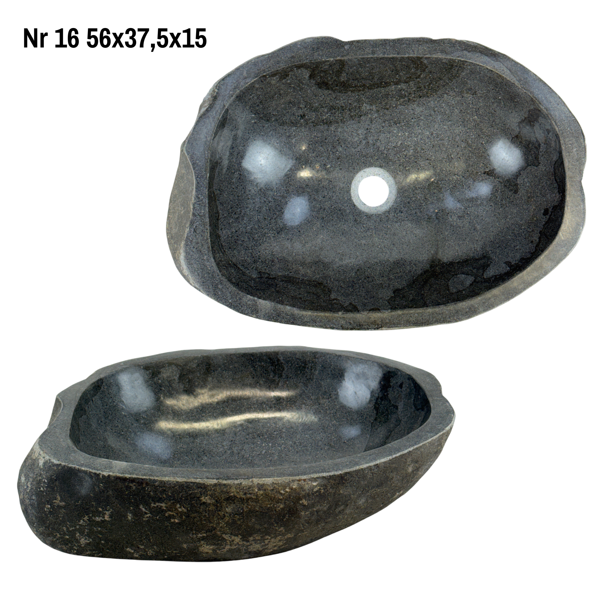 Lavabo en pierre naturelle - lavabo à poser pour salle de bain - unique - pierre de rocher solide