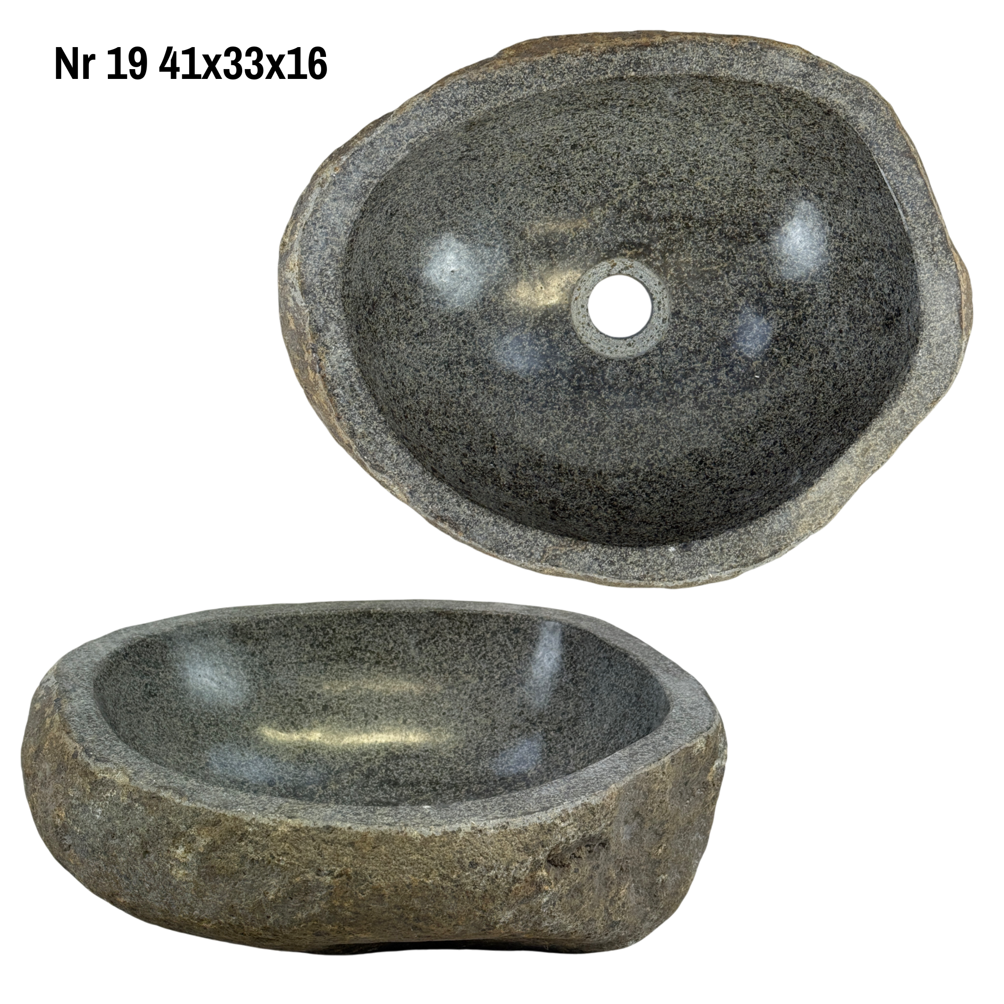 Lavabo en pierre naturelle - lavabo à poser pour salle de bain - unique - pierre de rocher solide