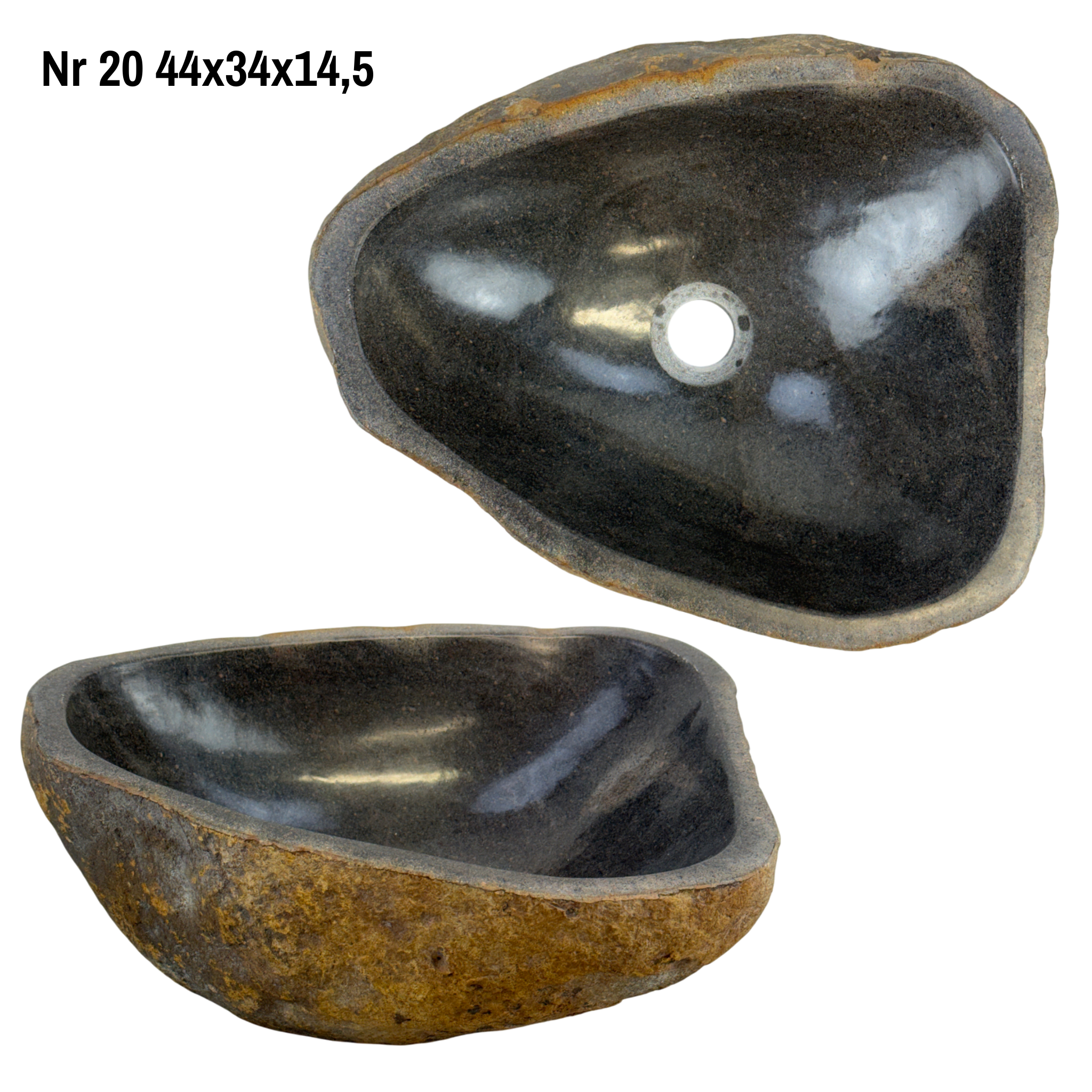 Lavabo en pierre naturelle - lavabo à poser pour salle de bain - unique - pierre de rocher solide