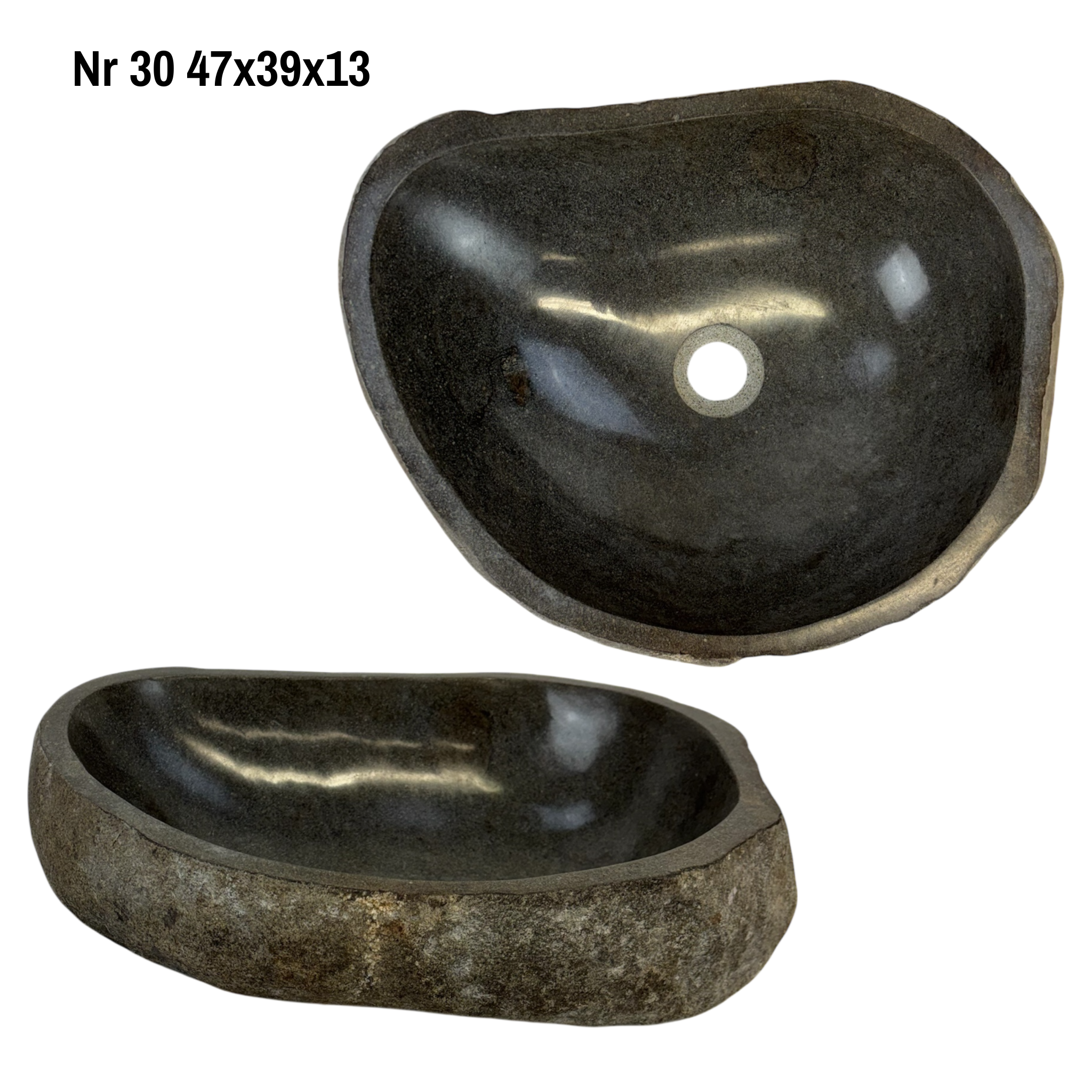 Lavabo en pierre naturelle - lavabo à poser pour salle de bain - unique - pierre de rocher solide