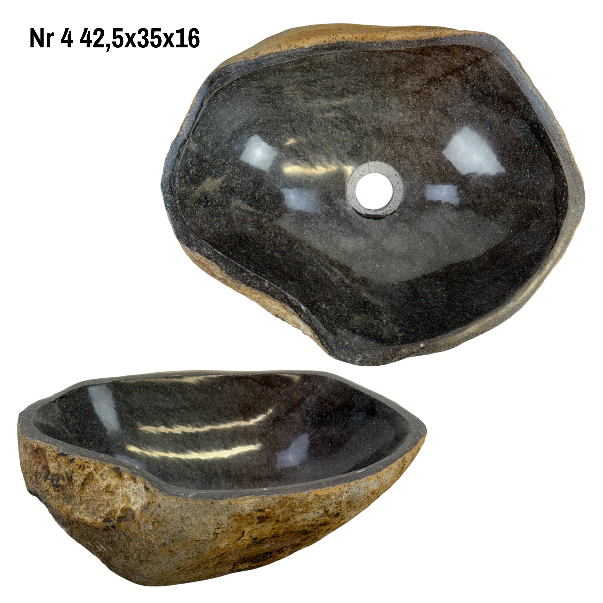 Lavabo en pierre naturelle - lavabo à poser pour salle de bain - unique - pierre de rocher solide