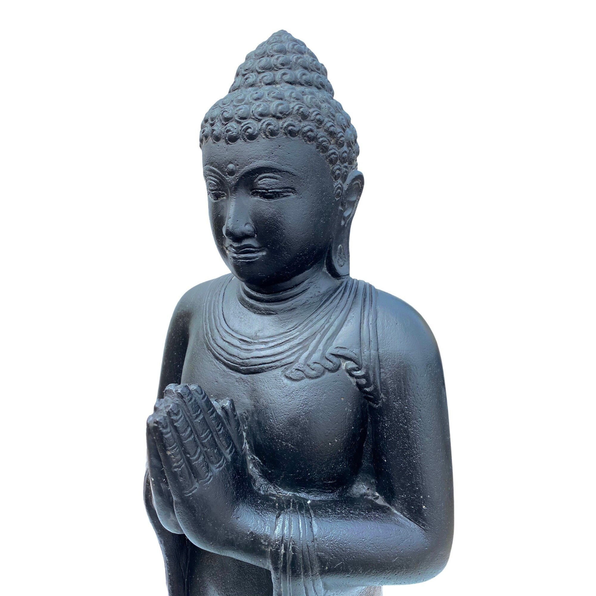 Buddha Statue - Garden Decoration Room Decoration - Cast Stone Figure Weatherproof - Lava-Sand Stone Mixture - 120 cm high