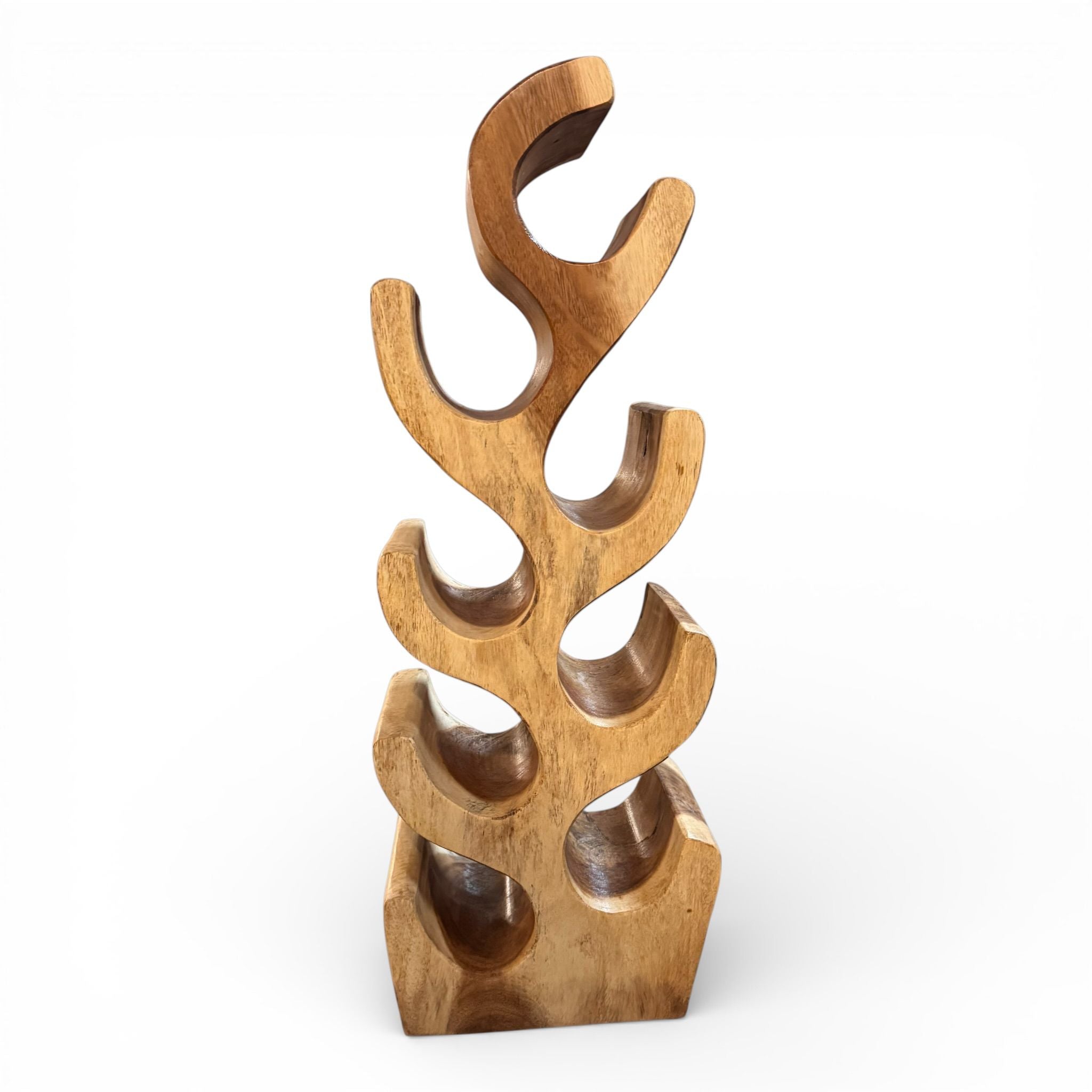 B-Ware: Weinregal Massiv - Küchen Wohnzimmer Deko Weinhalter - Handgefertigt Edel Hochwertig - Tannenform aus Suarholz - 30/50/70/100x27x18 cm (Kopie)