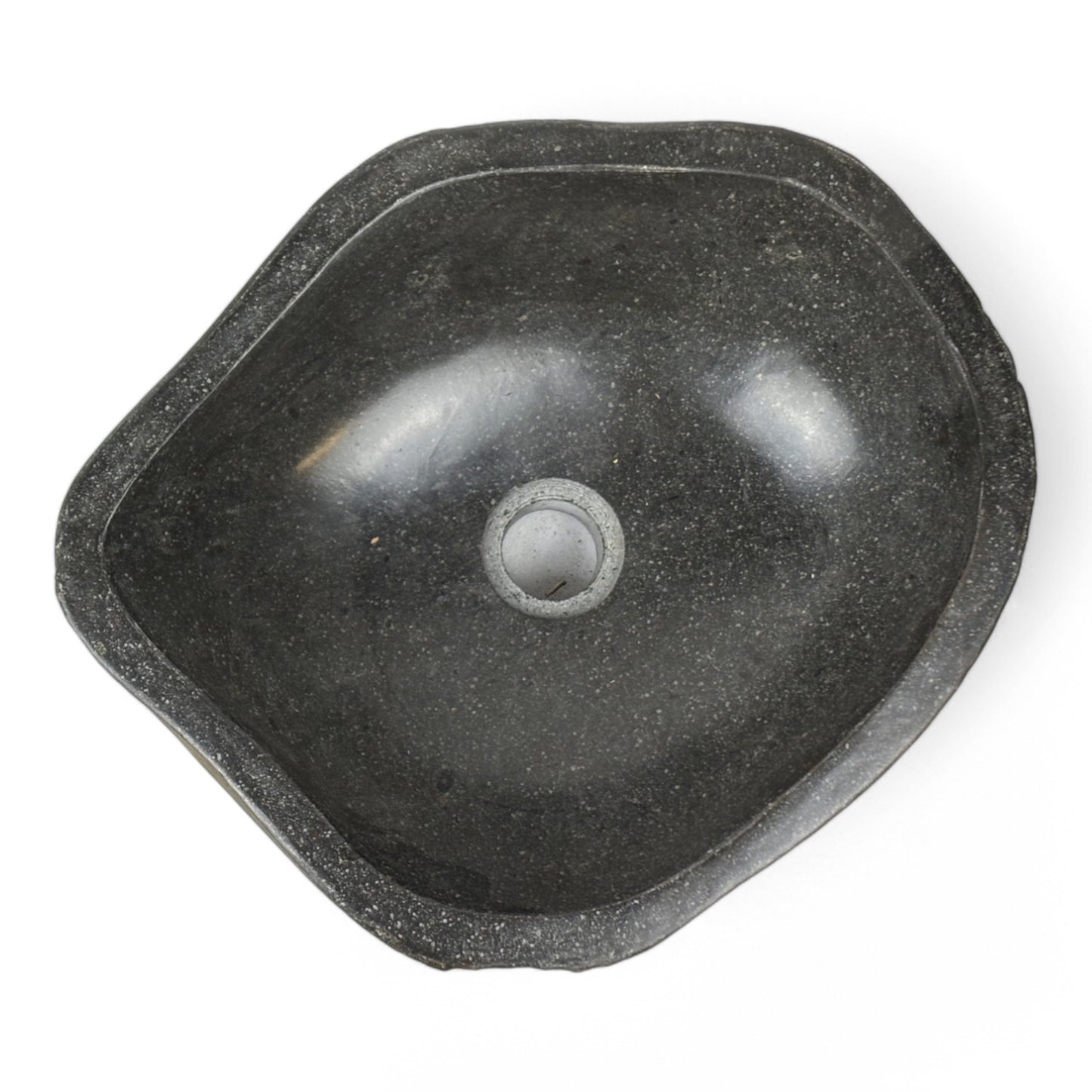Naturstein Waschbecken - Badezimmer Toilette Aufsatzwaschbecken Waschschale - Einzigartig - Findling Stein Massiv