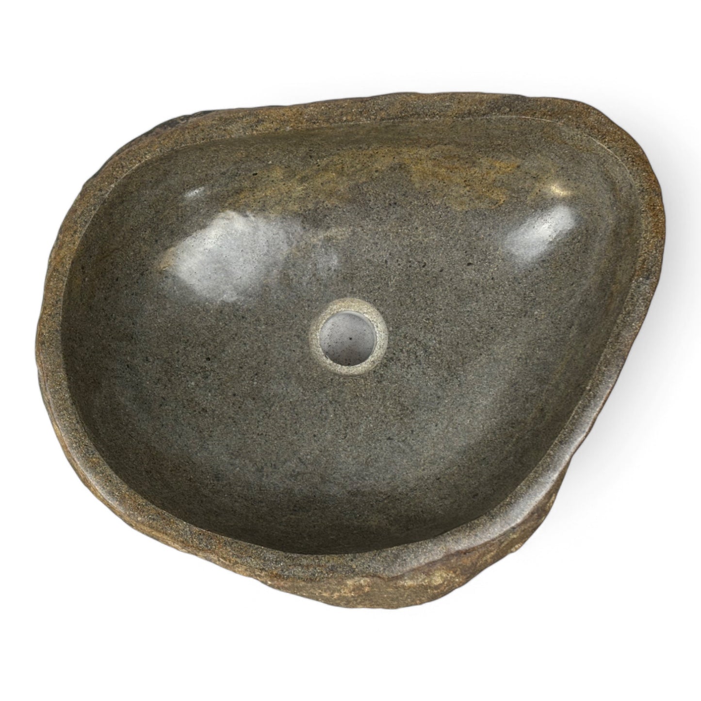 Naturstein Waschbecken - Badezimmer Toilette Aufsatzwaschbecken Waschschale - Einzigartig - Findling Stein Massiv