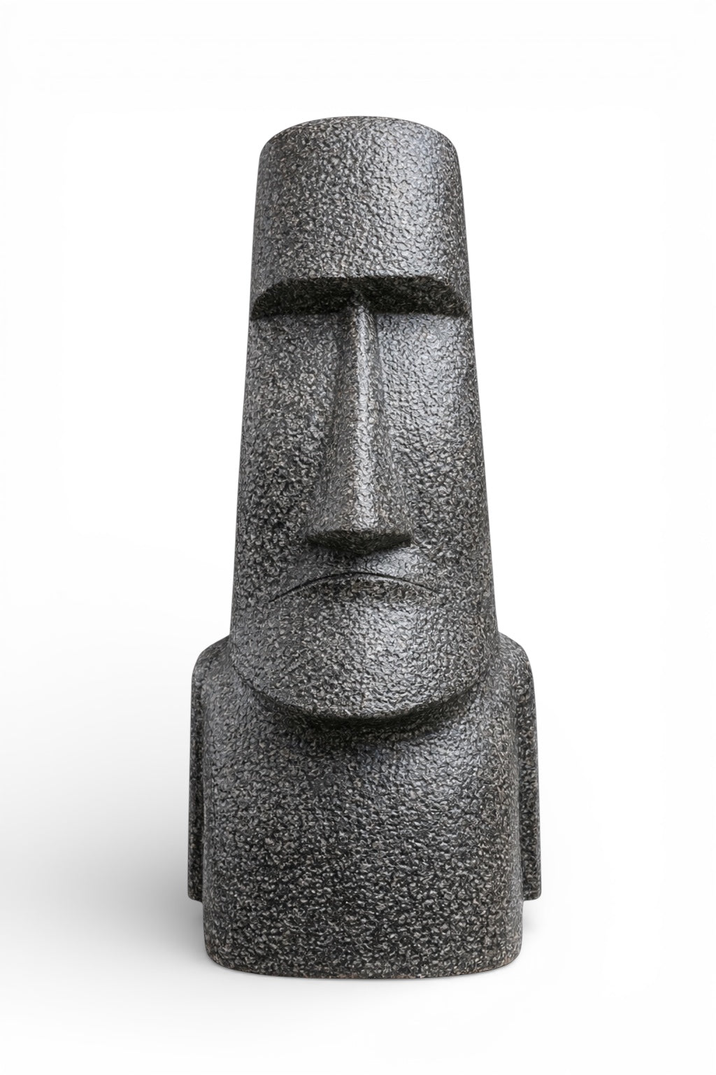 Moai Head Statue - Garden Decoration Sculpture - Weatherproof - Rapa Nui Easter Island Figure made of Fiberglass Concrete Gray - 200x70x60 cm