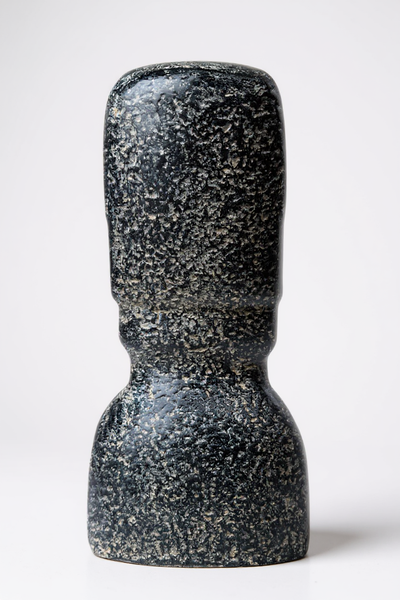 Moai Kopf Statue - Garten Deko Skulptur - Wetterfest - Rapa-Nui Osterinsel-Figur aus Glasfaserbeton Grau - 40x20x15 cm