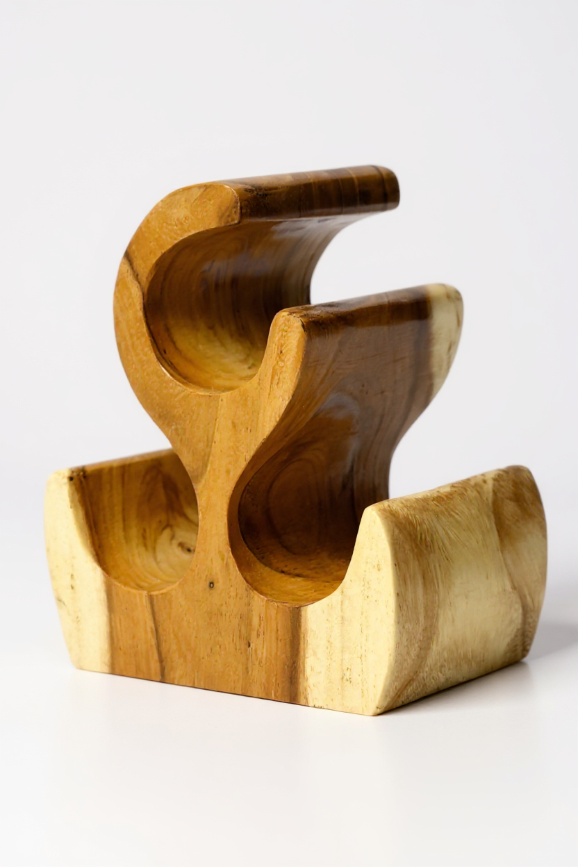 Casier à vin massif - décoration de cuisine salon porte-vin - fait main noble de haute qualité - forme de sapin en bois de suar - 30/50/70/100x27x18 cm