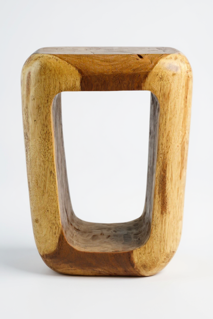 Tabouret en bois - table d'appoint table basse - tabouret fait main en bois de suar massif - 50x30x40 cm