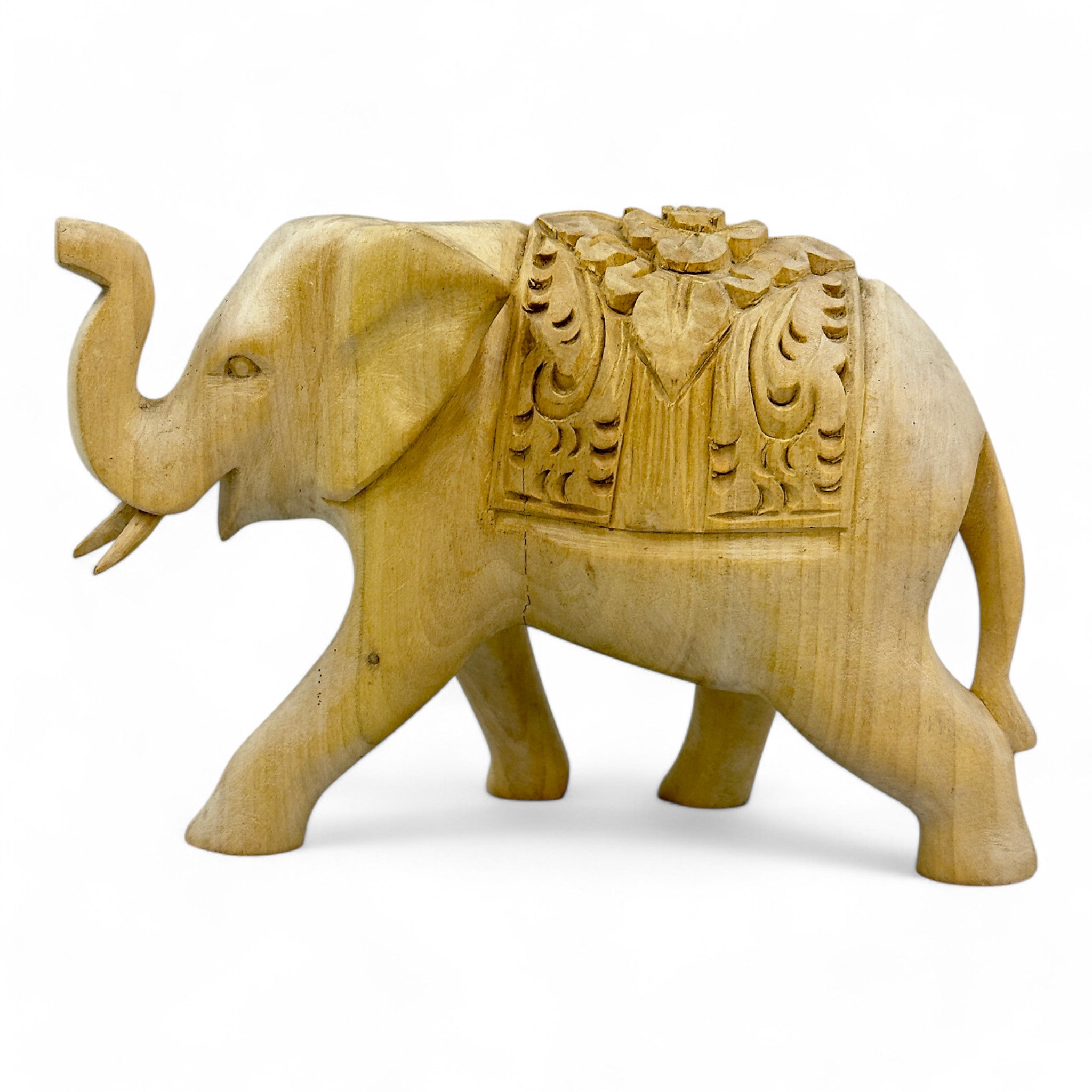Einzelstück: Handgeschnitzter Elefant aus Holz – Symbol der Weisheit - FaHome