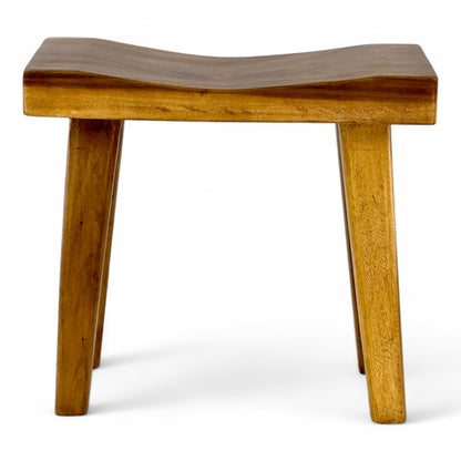 Einzelstück: Sitzhocker aus Teakholz mit Ergonomischer Sitzfläche - FaHome