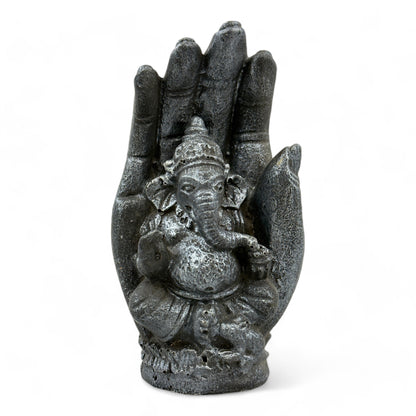Einzelstück: Spirituelle Holzskulptur – Hand mit Elefant, Symbol der göttlichen Energie - FaHome