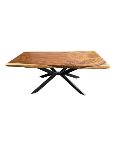 Table à manger en bois massif bord d'arbre naturel - table en bois massif de suar pièces uniques plateau de table (200x92x8cm)