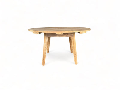 Handmade teak garden table - Unique piece with natural flair for indoors and outdoors - Natural - 120 and 150 cm diameter - 80 cm high