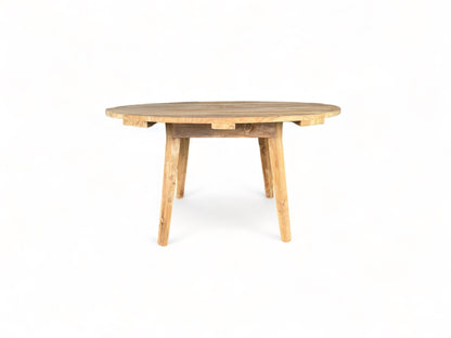 Handmade teak garden table - Unique piece with natural flair for indoors and outdoors - Natural - 120 and 150 cm diameter - 80 cm high
