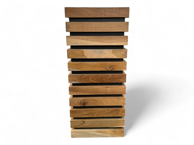 Jardinière en bois – jardinière de balcon – fait main – moderne avec lattes en bois