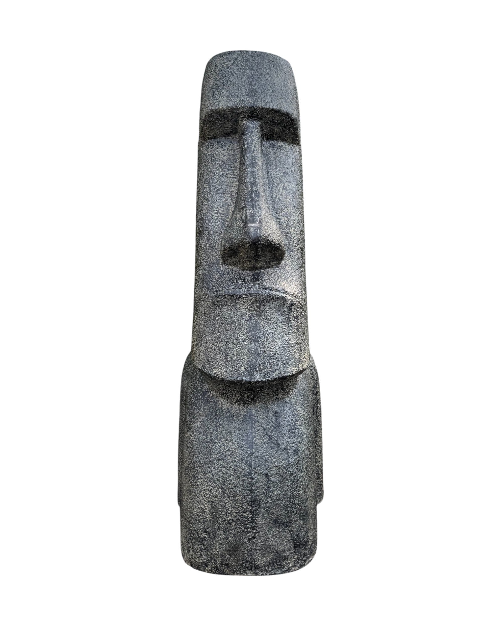 Moai Head Statue - Garden Decoration Sculpture - Weatherproof - Rapa Nui Easter Island Figure made of Fiberglass Concrete Gray - 200x70x60 cm