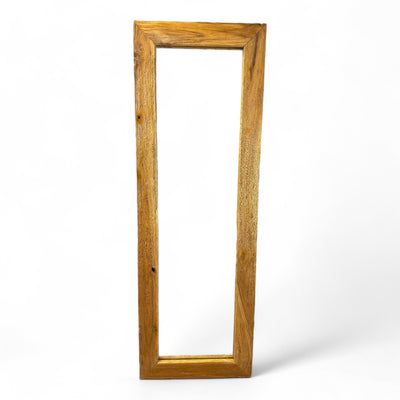 Teakholz Spiegel - Anlehnen Dekorieren Staunen – Massiver Eckiger Standspiegel – 120&150x50 cm - FaHome