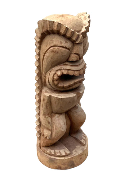 Tiki Figure - Garden Indoor Decoration - Hand-Carved Exotic Sculpture - Palm Wood - 50x19x19 cm