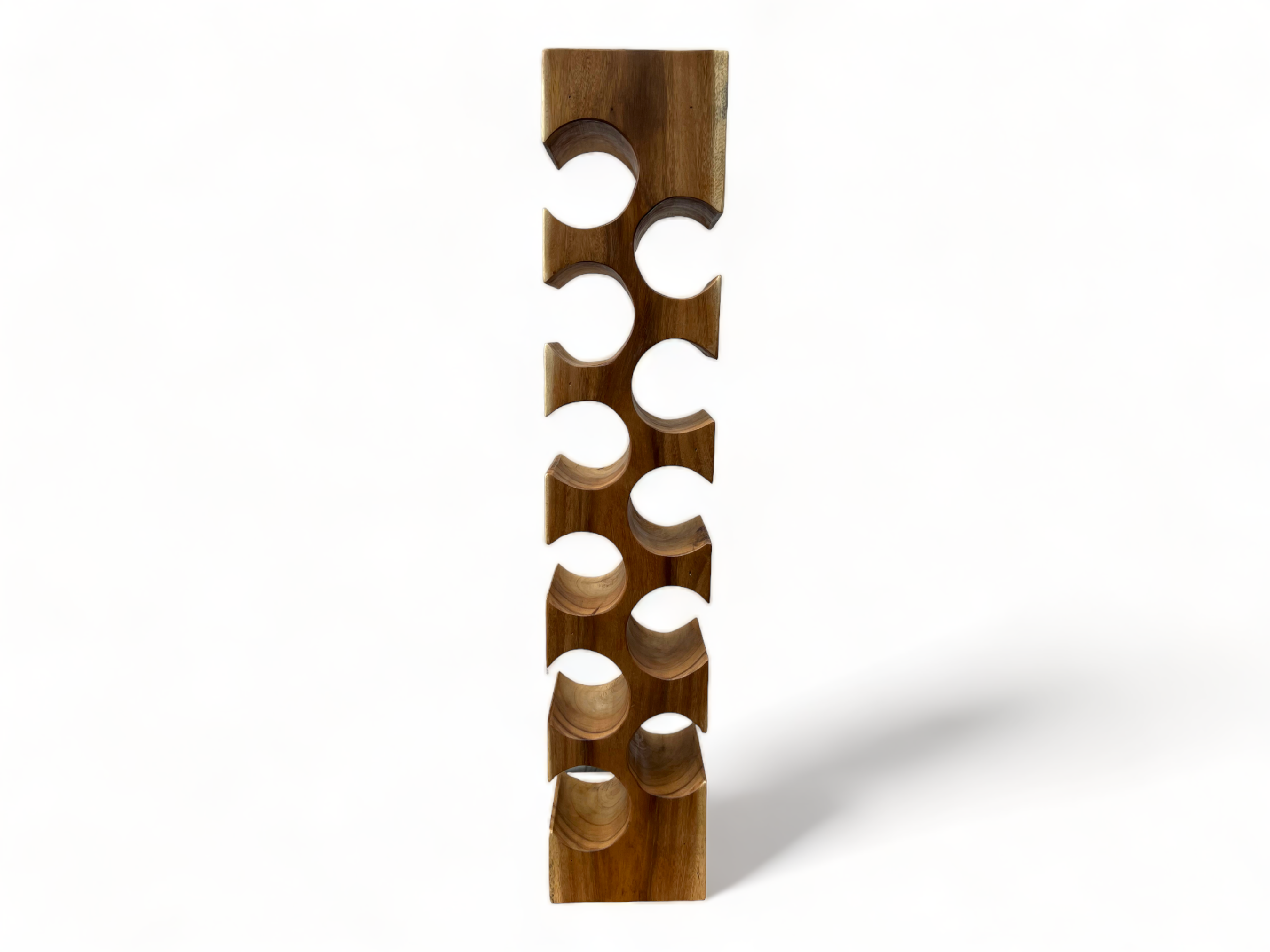 Solid wine rack - kitchen living room decoration wine holder - handmade noble high-quality - square made of Suar wood - 50/70/100x19.5x14.5 cm