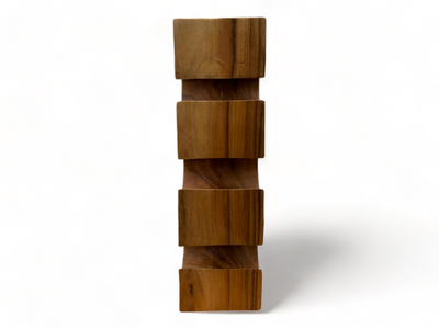 Solid wine rack - kitchen living room decoration wine holder - handmade noble high-quality - square made of Suar wood - 50/70/100x19.5x14.5 cm