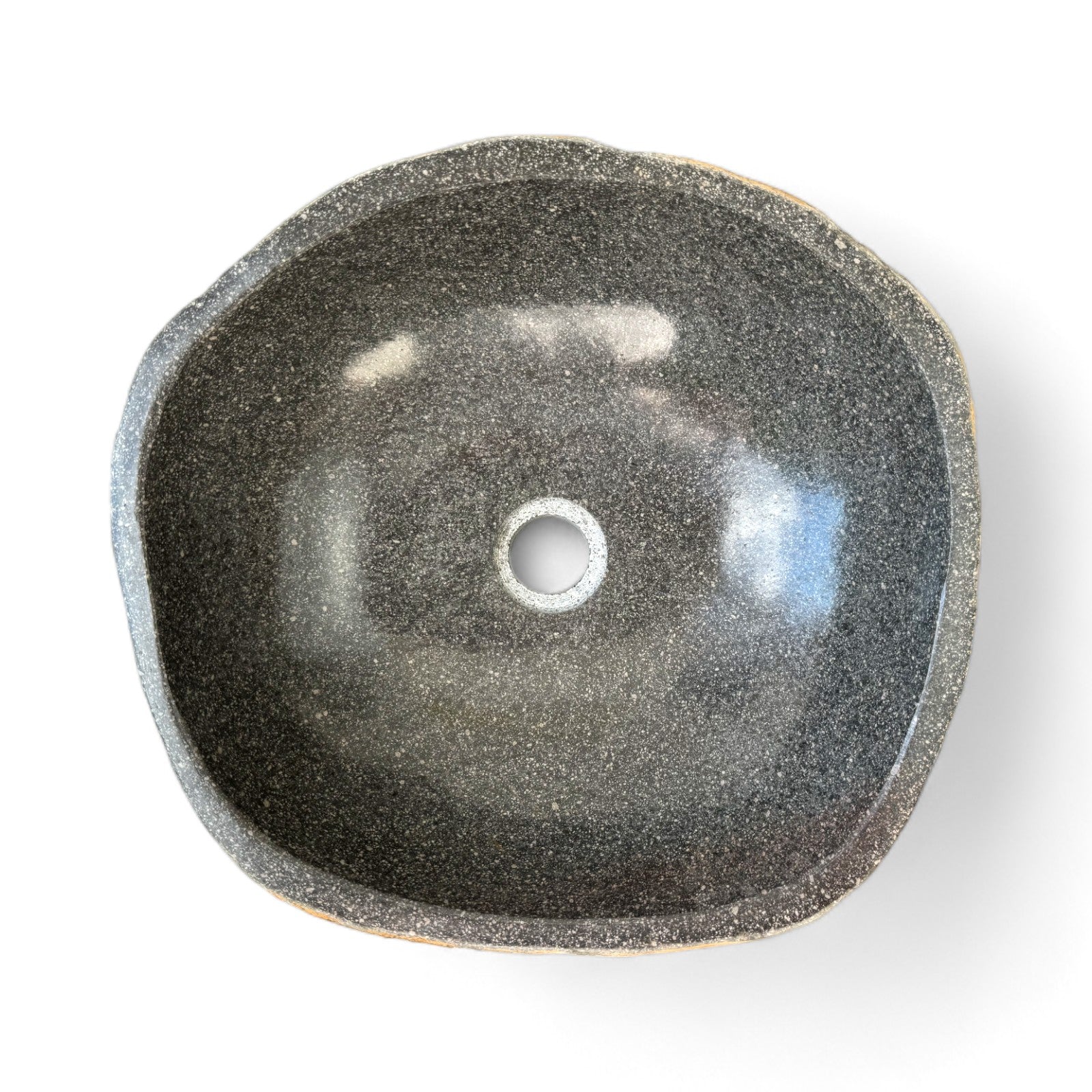 Natural stone washbasin - bathroom toilet countertop washbasin wash bowl - unique - boulder stone solid 