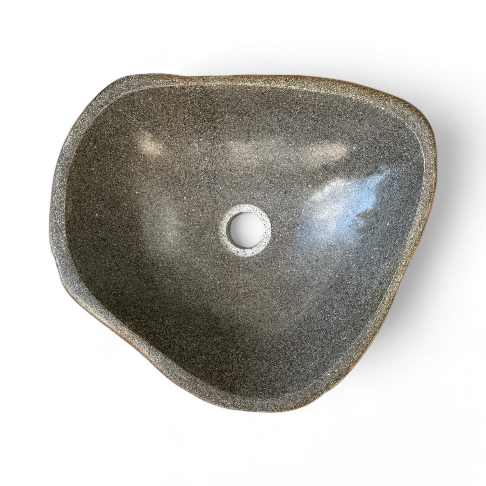 Natural stone washbasin - bathroom toilet countertop washbasin wash bowl - unique - boulder stone solid 