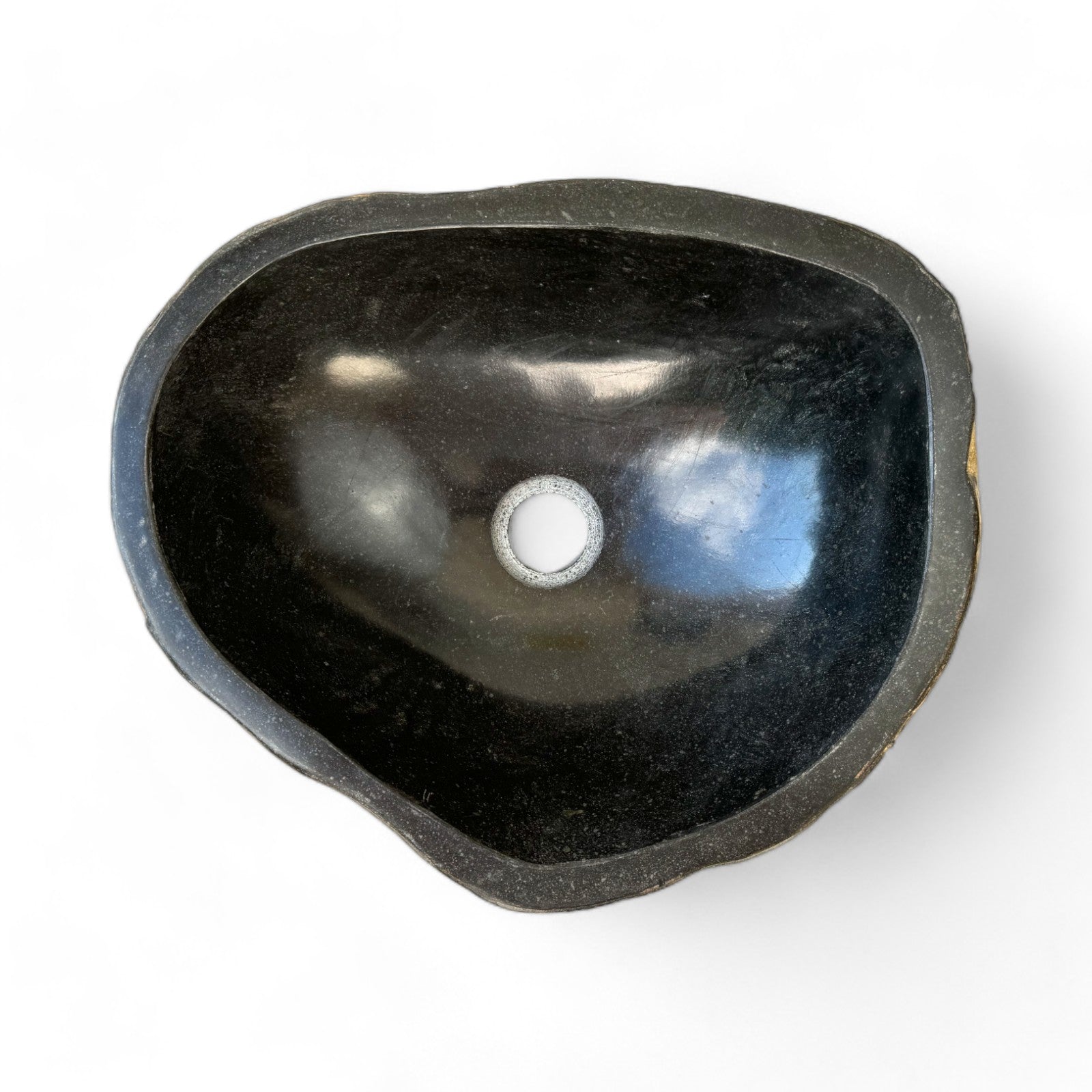 Natural stone washbasin - bathroom toilet countertop washbasin wash bowl - unique - boulder stone solid 