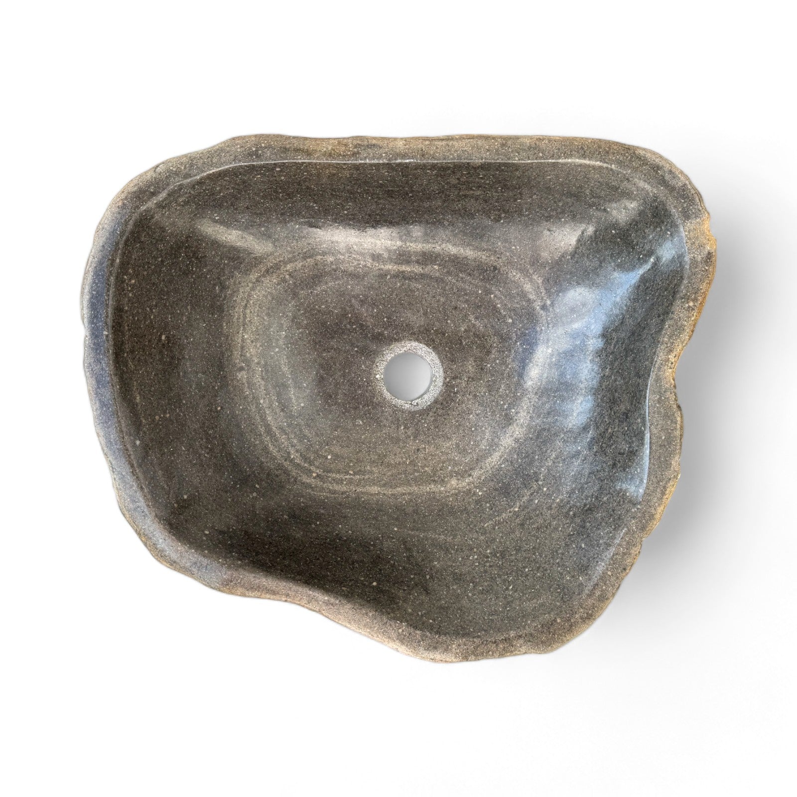 Natural stone washbasin - bathroom toilet countertop washbasin wash bowl - unique - boulder stone solid 