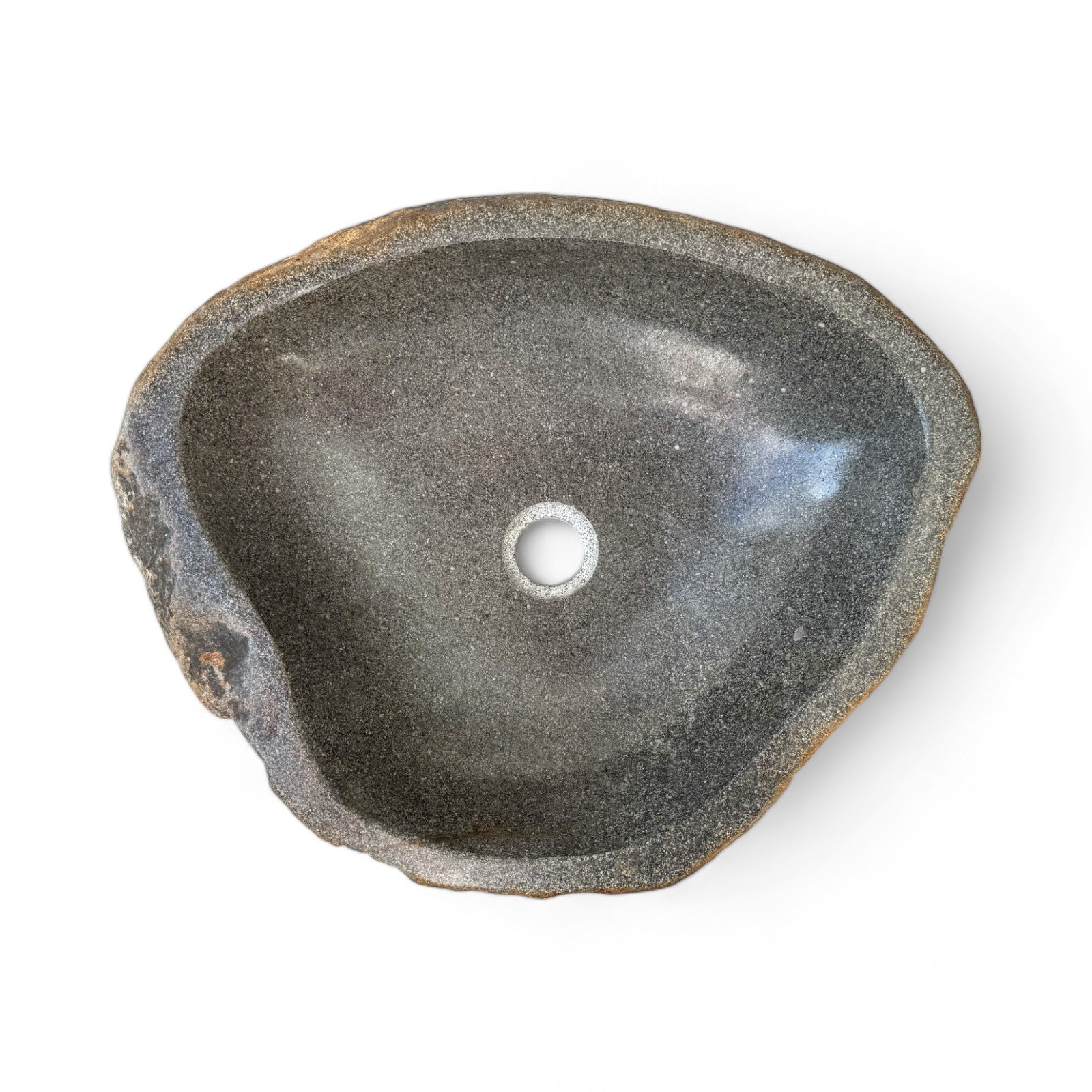 Natural stone washbasin - bathroom toilet countertop washbasin wash bowl - unique - boulder stone solid 