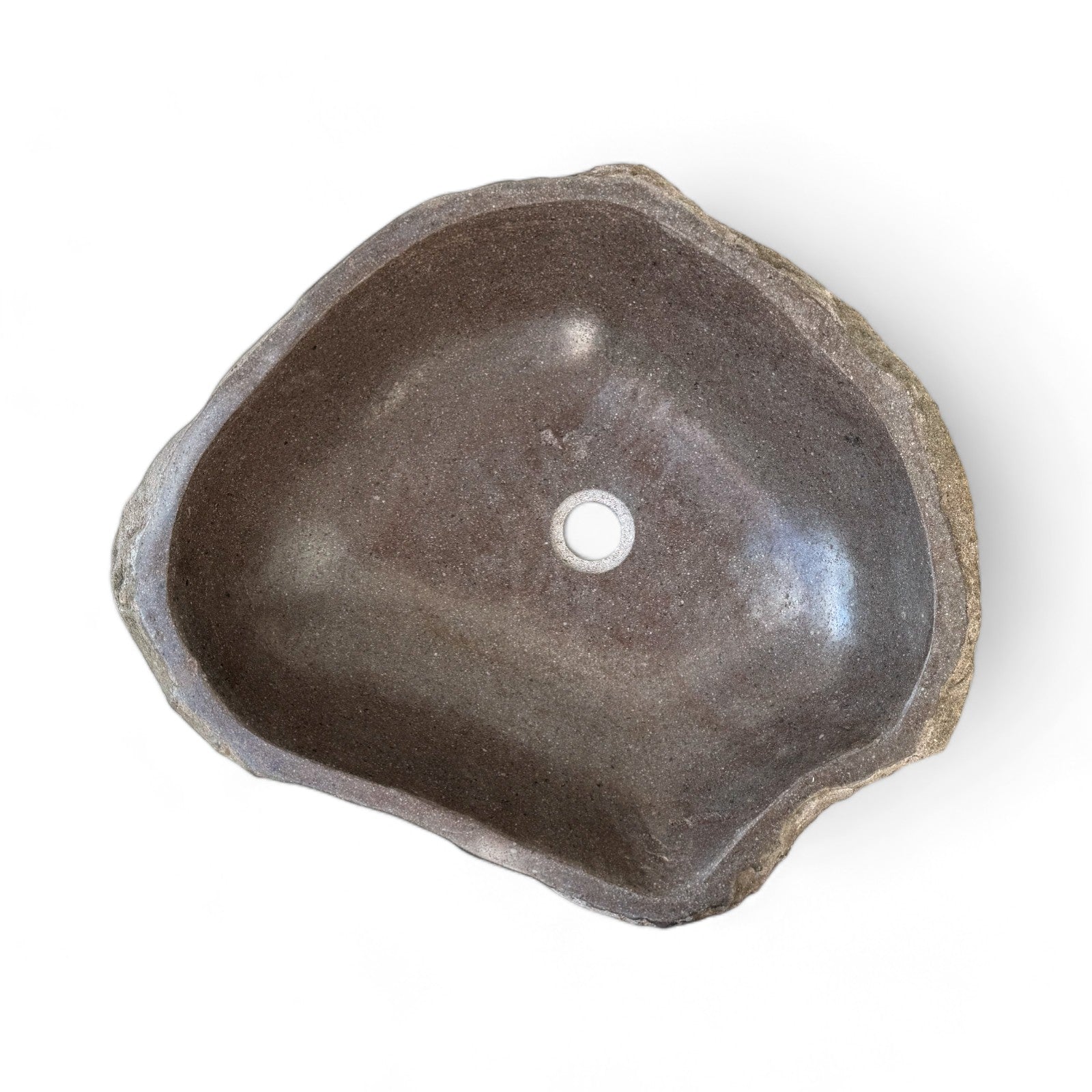 Natural stone washbasin - bathroom toilet countertop washbasin wash bowl - unique - boulder stone solid 