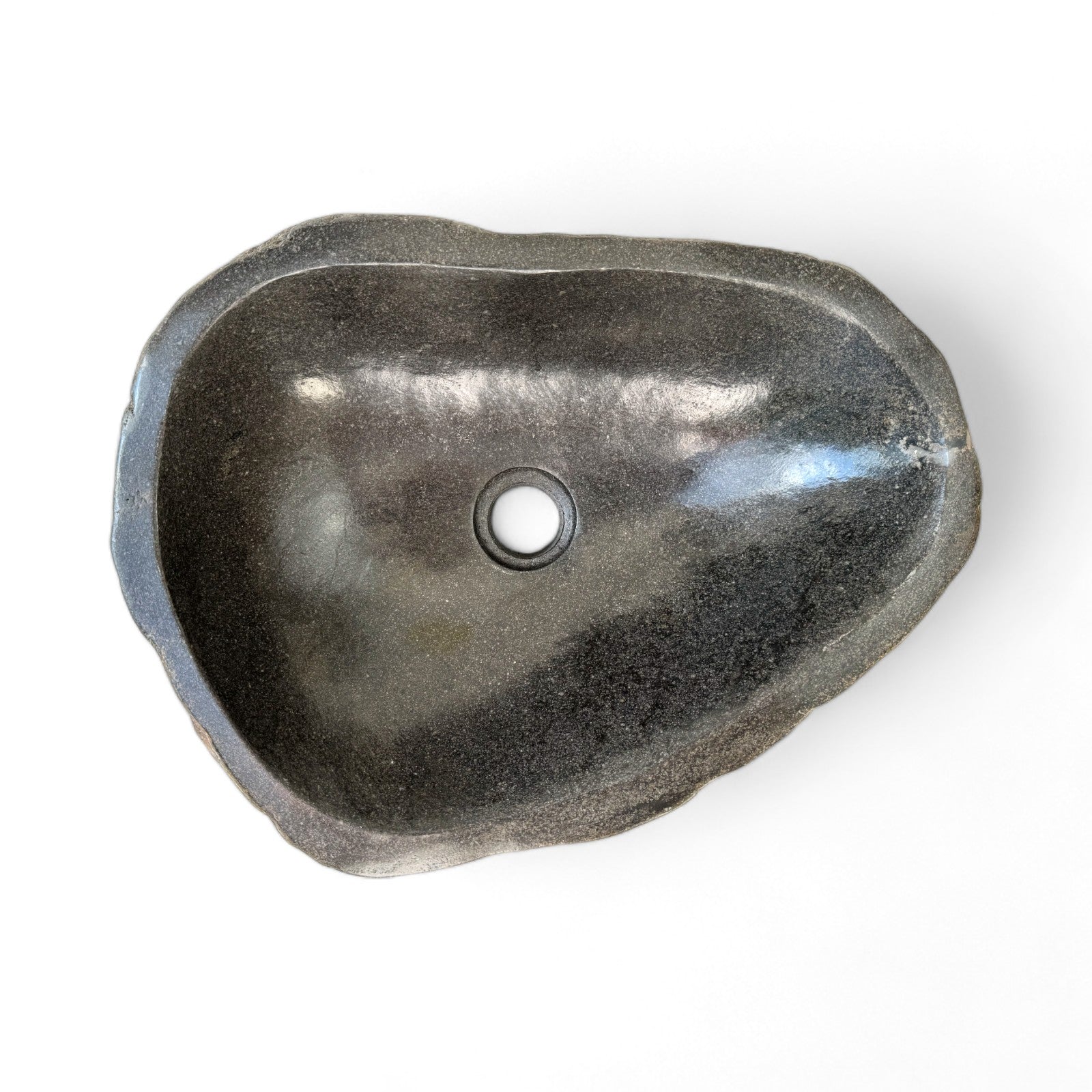 Natural stone washbasin - bathroom toilet countertop washbasin wash bowl - unique - boulder stone solid 