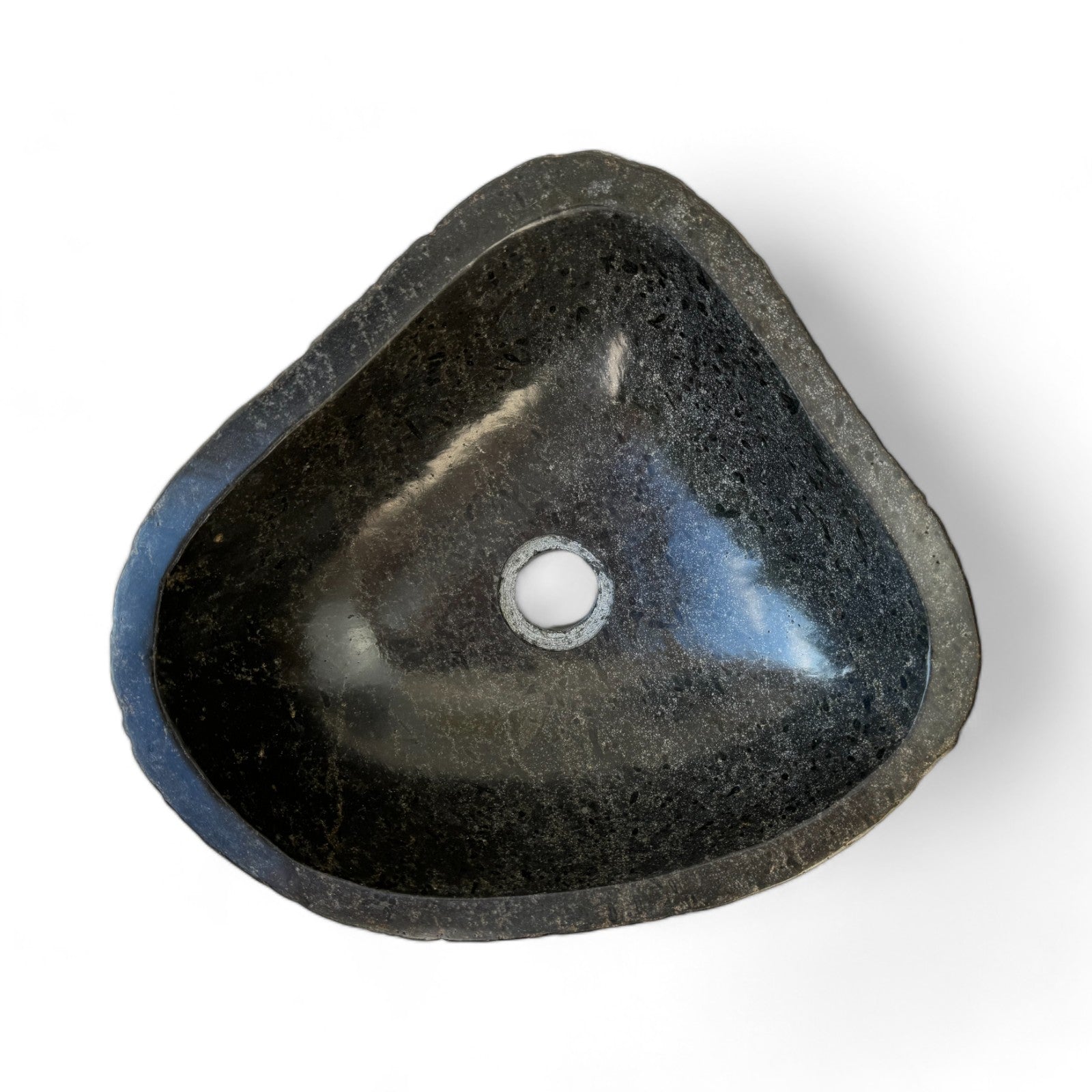 Natural stone washbasin - bathroom toilet countertop washbasin wash bowl - unique - boulder stone solid 
