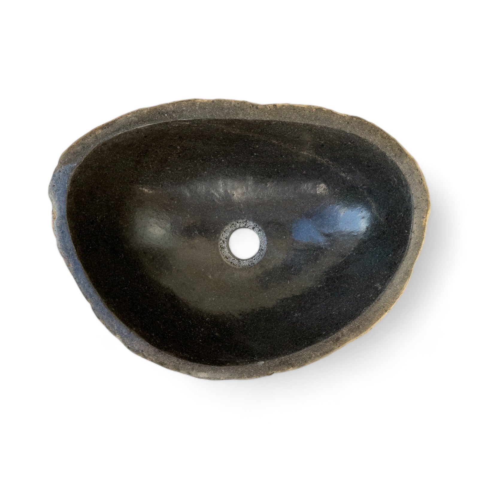 Natural stone washbasin - bathroom toilet countertop washbasin wash bowl - unique - boulder stone solid 