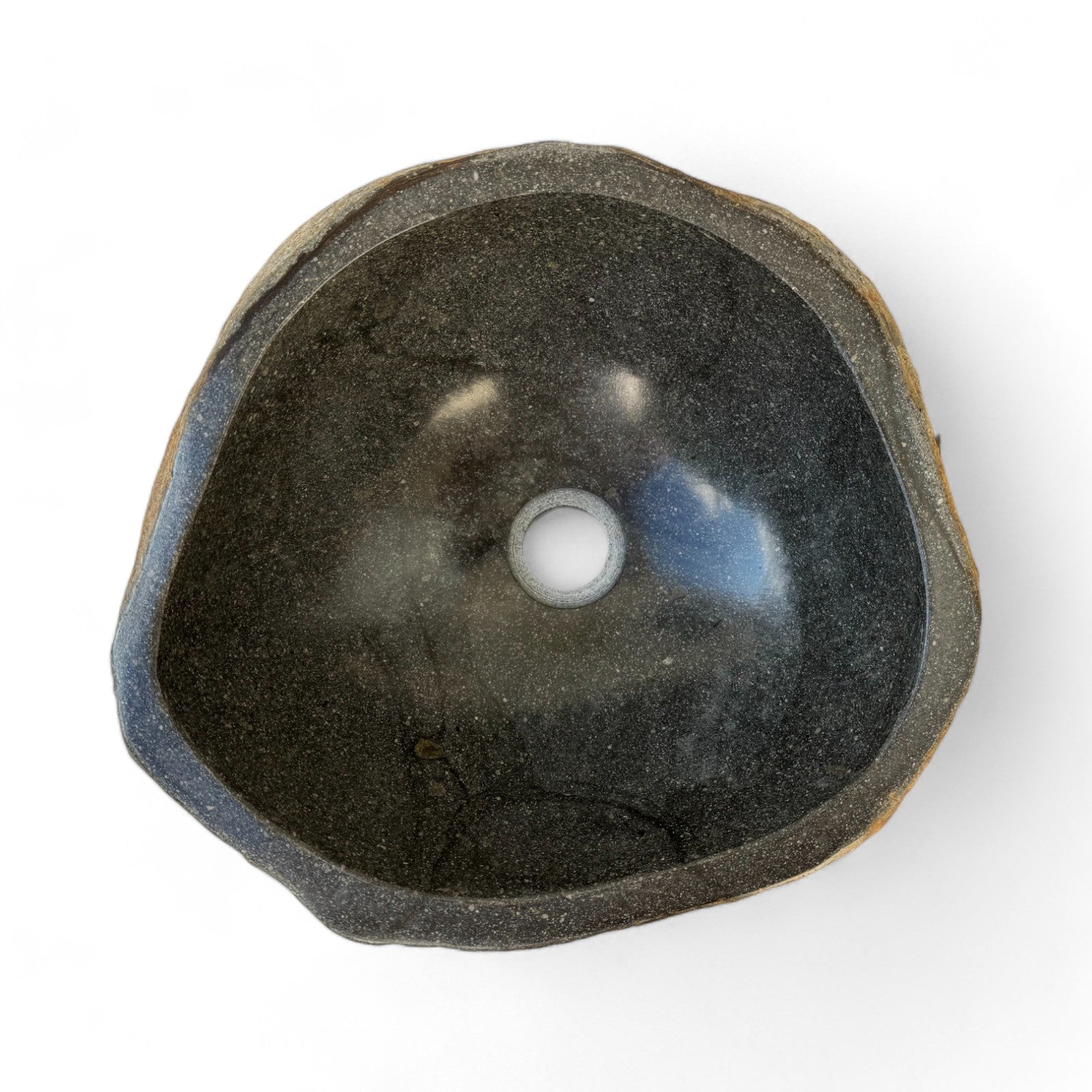 Natural stone washbasin - bathroom toilet countertop washbasin wash bowl - unique - boulder stone solid 