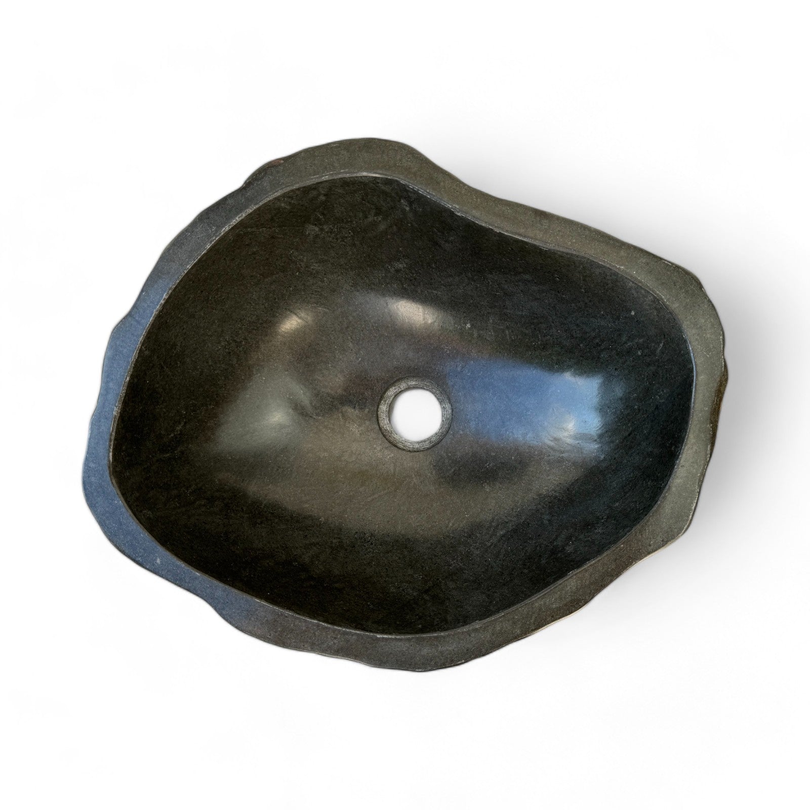 Natural stone washbasin - bathroom toilet countertop washbasin wash bowl - unique - boulder stone solid 
