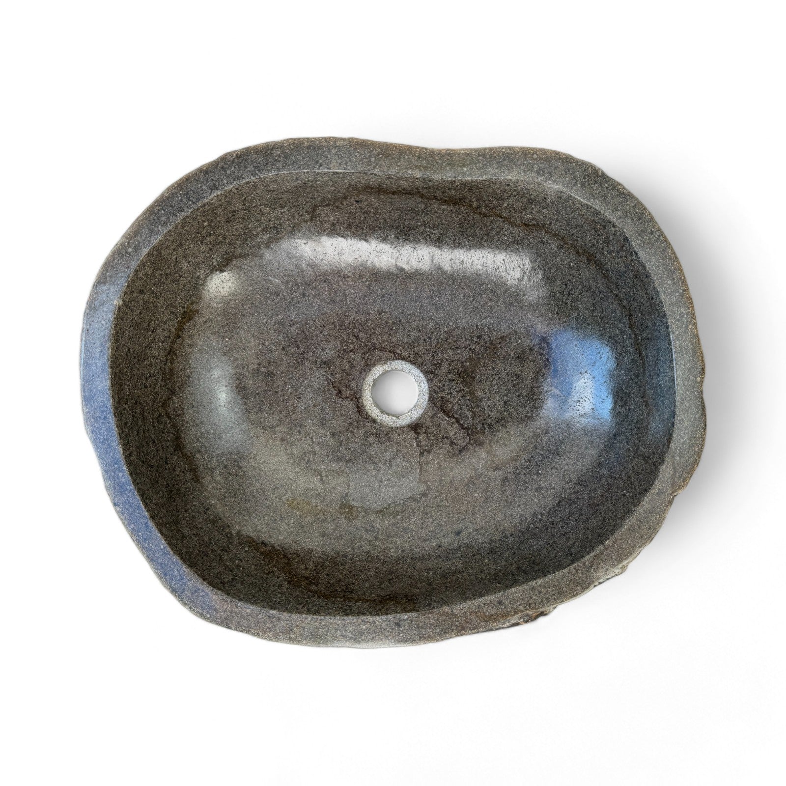 Natural stone washbasin - bathroom toilet countertop washbasin wash bowl - unique - boulder stone solid 