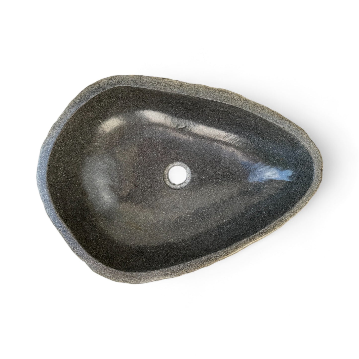 Naturstein Waschbecken - Badezimmer Toilette Aufsatzwaschbecken Waschschale - Einzigartig - Findling Stein Massiv