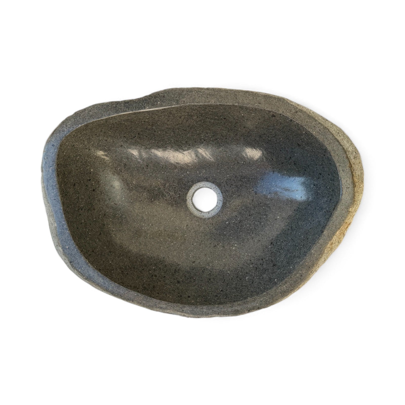 Natural stone washbasin - bathroom toilet countertop washbasin wash bowl - unique - boulder stone solid 